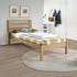 Santana 3FT Bed - Light Oak/Rattan Effect